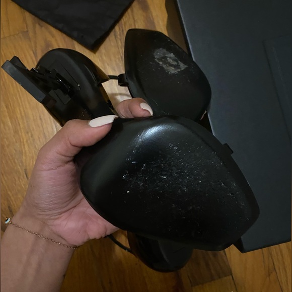 YSL OPYUM SANDALS IN PATENT LEATHER WITH BLACK HEEL - Picture 4 of 7